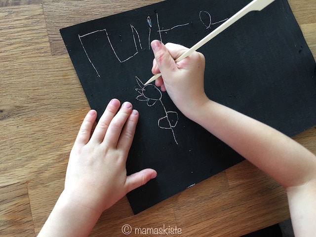 DIY Kratzbilder selbstgemacht M Kratzen